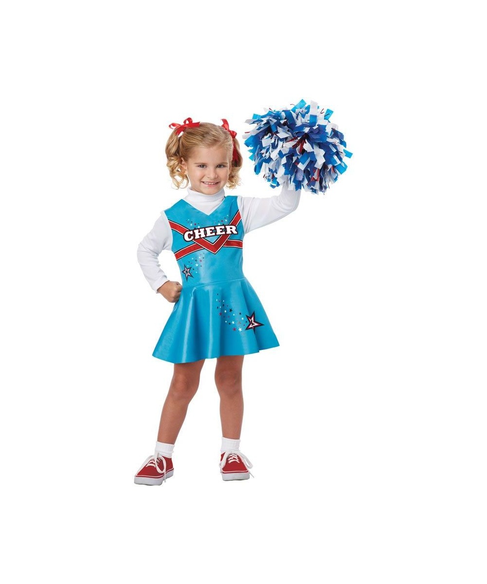  Pom Pom Cheerleader Girls Costume
