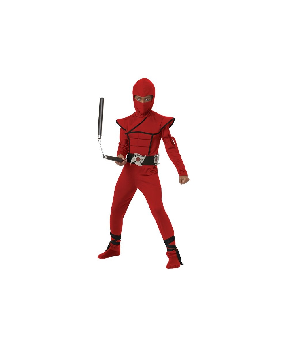  Stealth Ninja Kids Costume Red