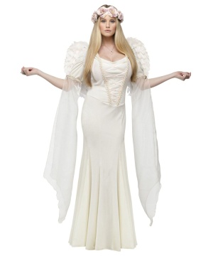 Ivory Angel Womens Costume Theatrical