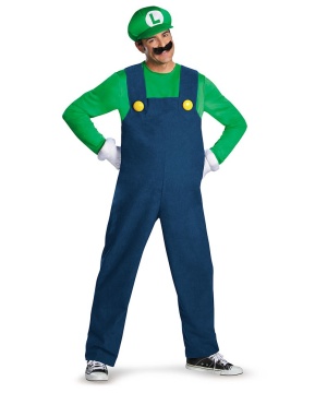 Mens Luigi plus size Costume deluxe