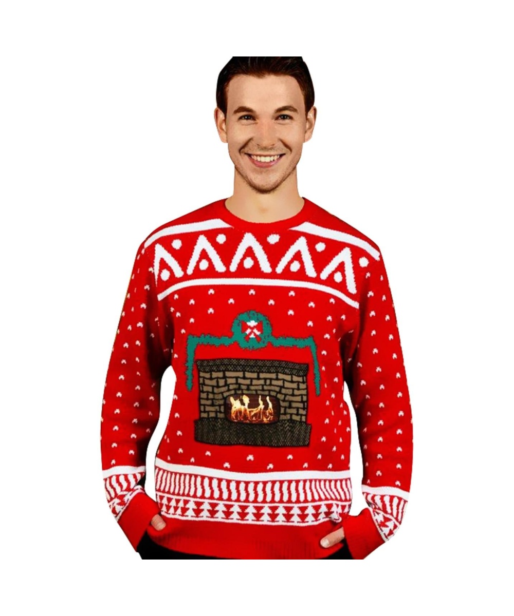  Christmas Fireplace Digital Sweater