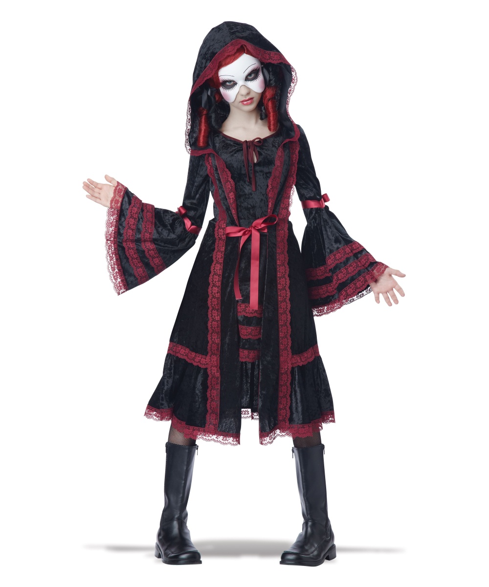 Girls Gothic Doll Costume