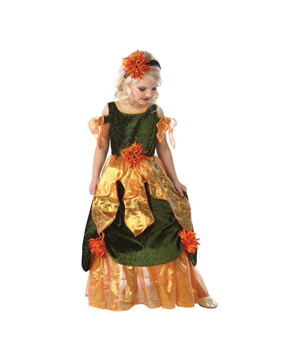  Girls Maple Fall Princess Costume