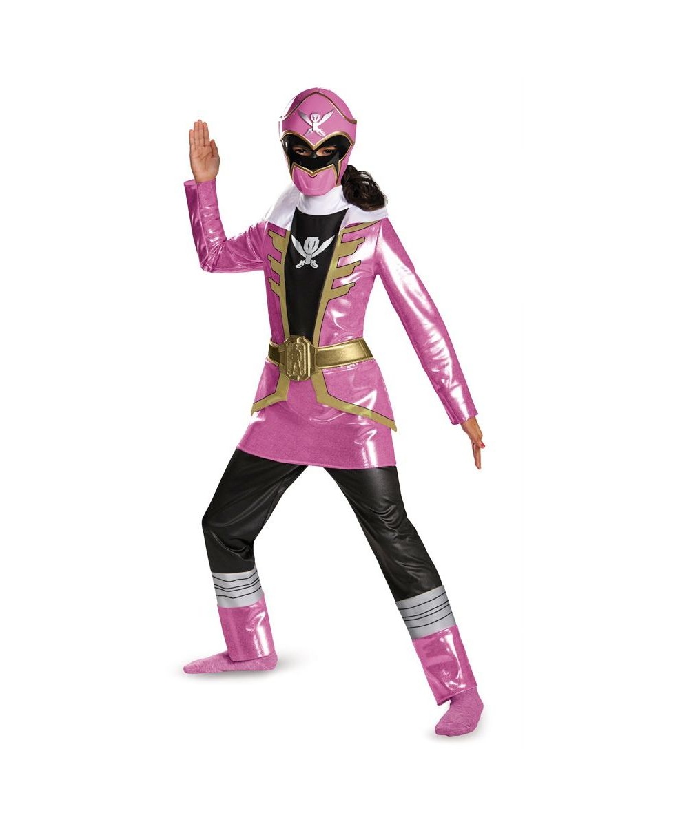  Girls Pink Ranger Megaforce Costume