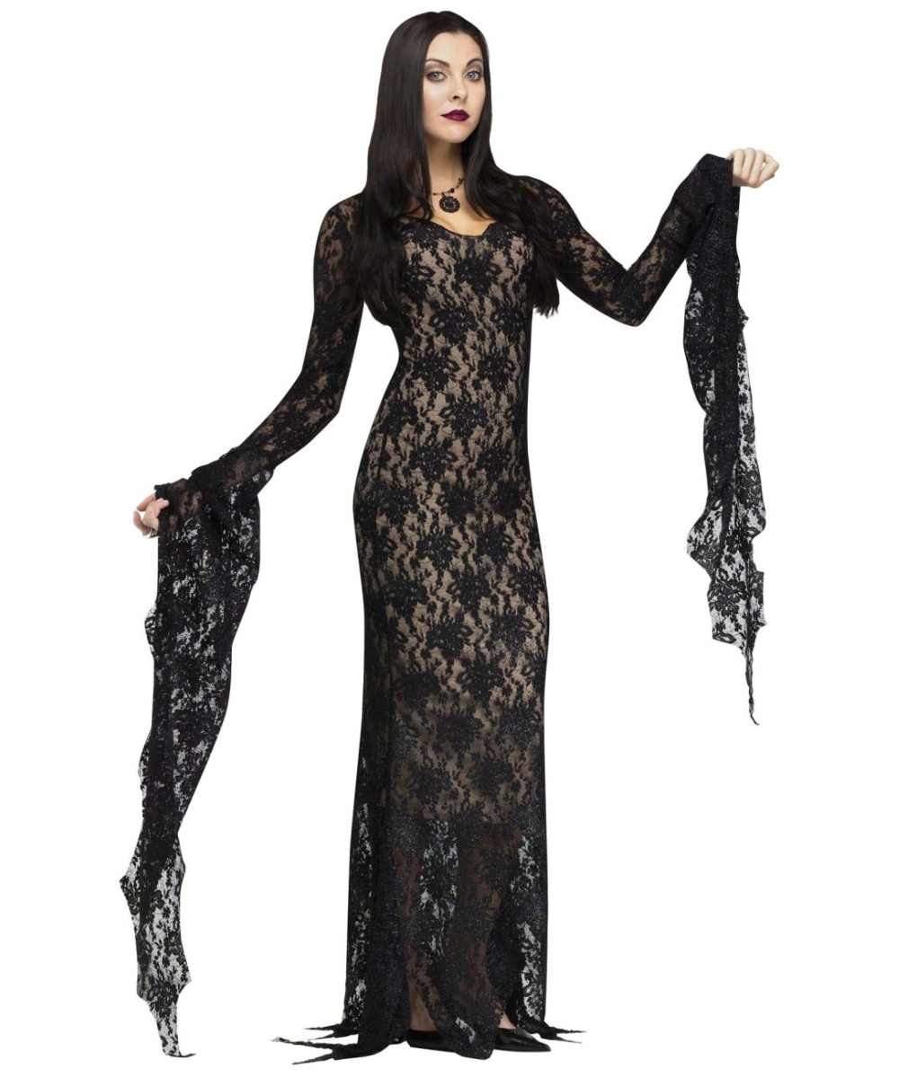  Lace Morticia Addams Womens Costume