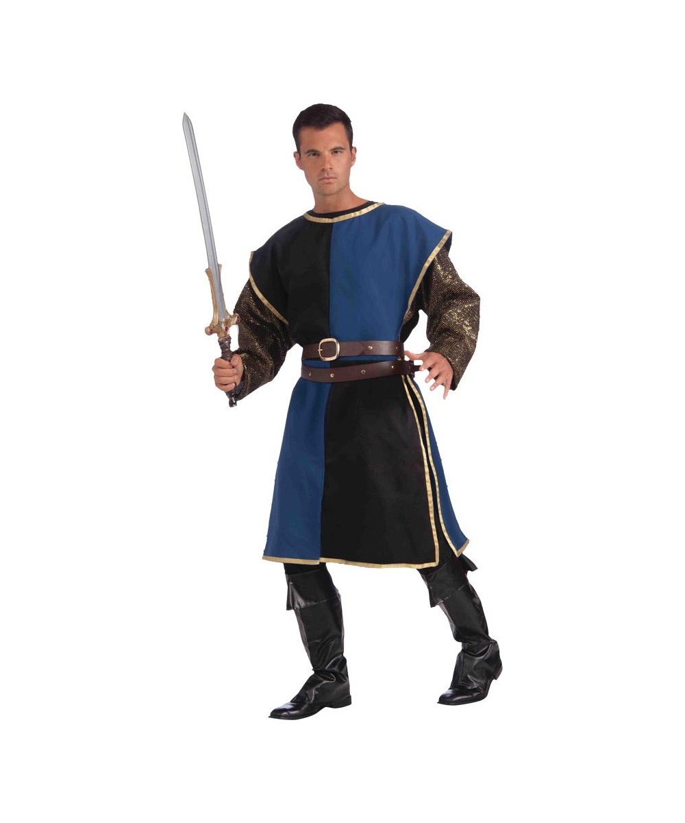  Mens Medieval Knight Tabard Blue