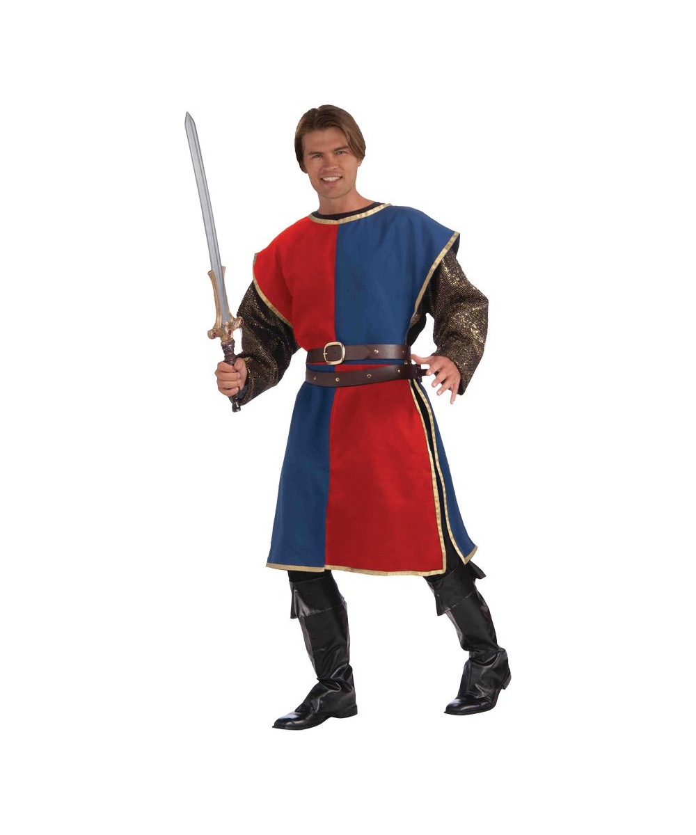  Mens Medieval Knight Tabard Red