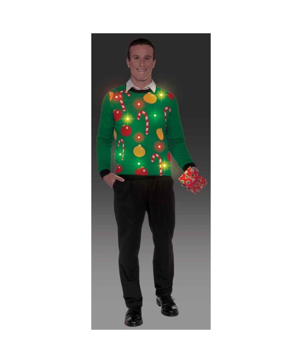 Ugly Christmas Light Up Sweater Mens Costume Shirt …