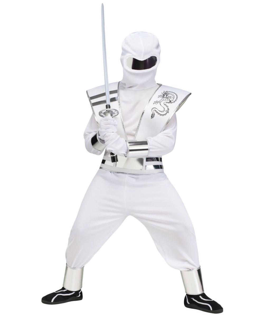  White Ninja Boys Costume