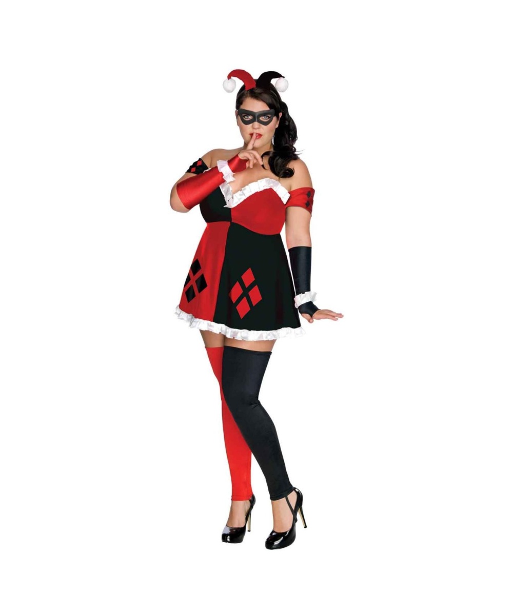  Womens Harley Quinn plus size Costume
