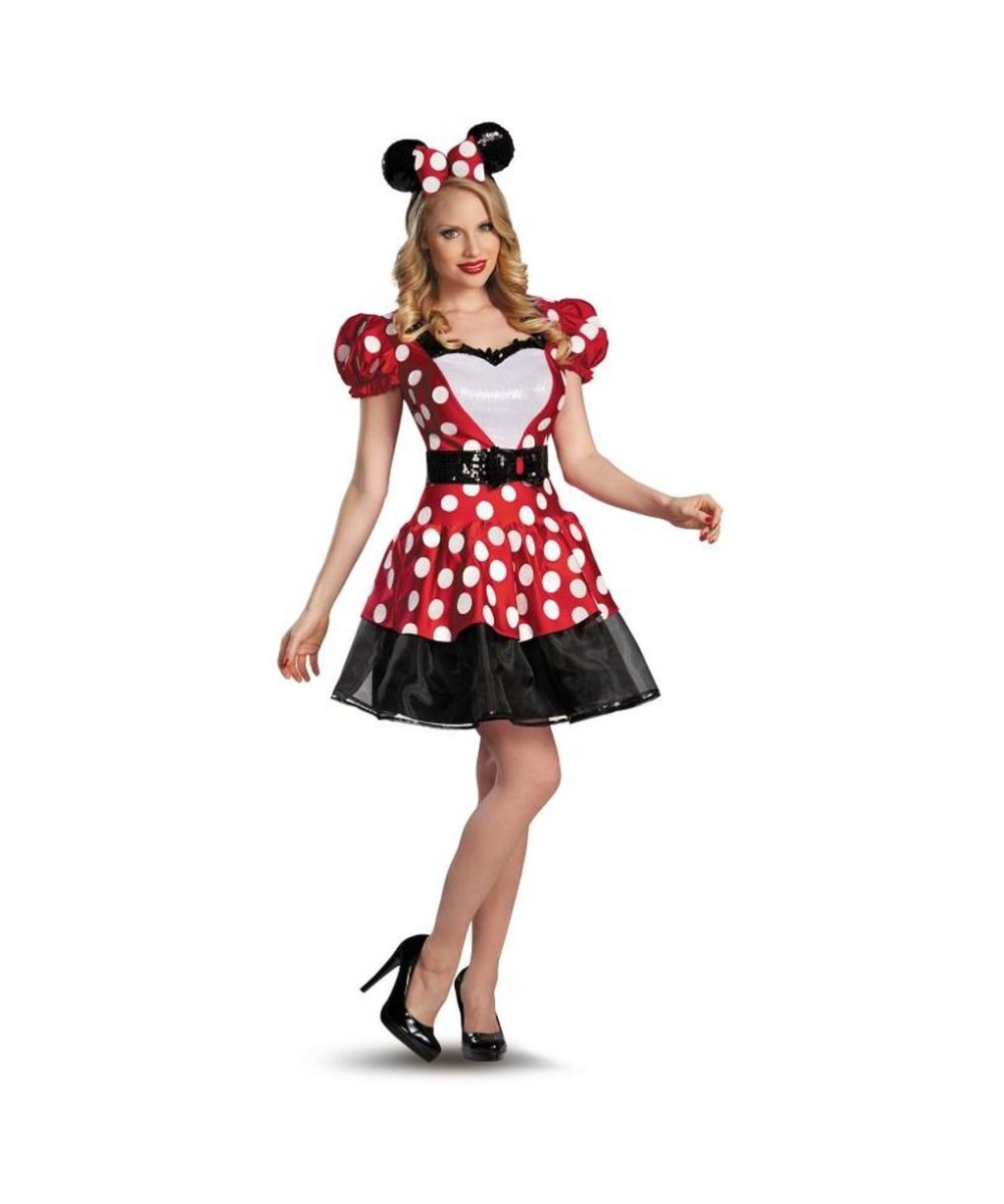 Glam Red Minnie Mouse Womens Costume Plus Size Disney