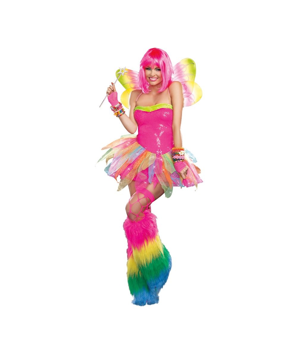  Womens Psychedelic Fairy Costume
