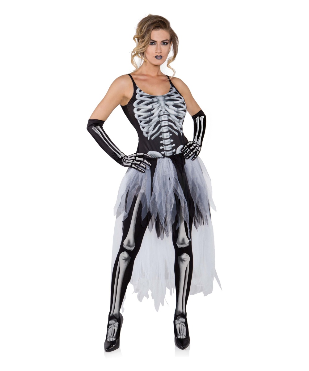  Womens Sexy Skeleton Costume