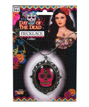 Day of the Dead Women Cameo Necklace