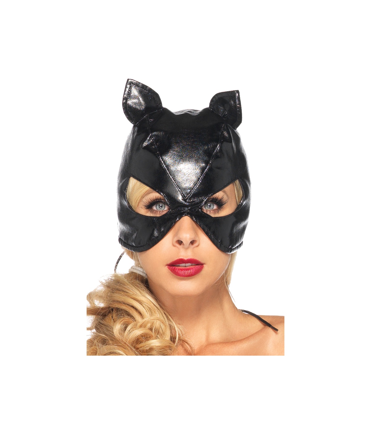  Black Leather Cat Mask