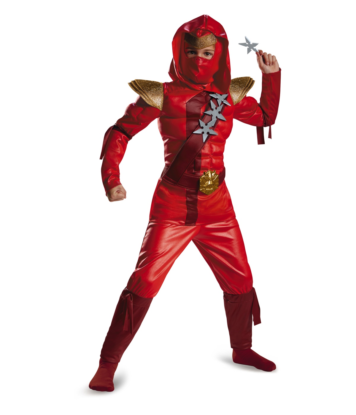  Boys Fiery Red Ninja Costume