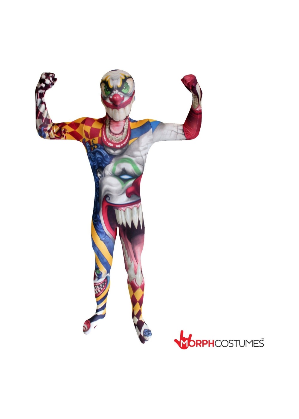  Boys Killer Clown Morphsuit Costume