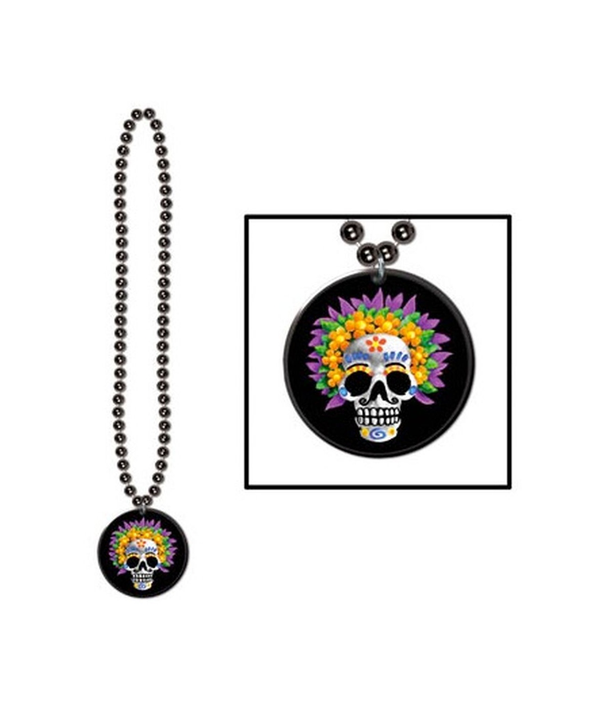  Day of the Dead Beads Medallion