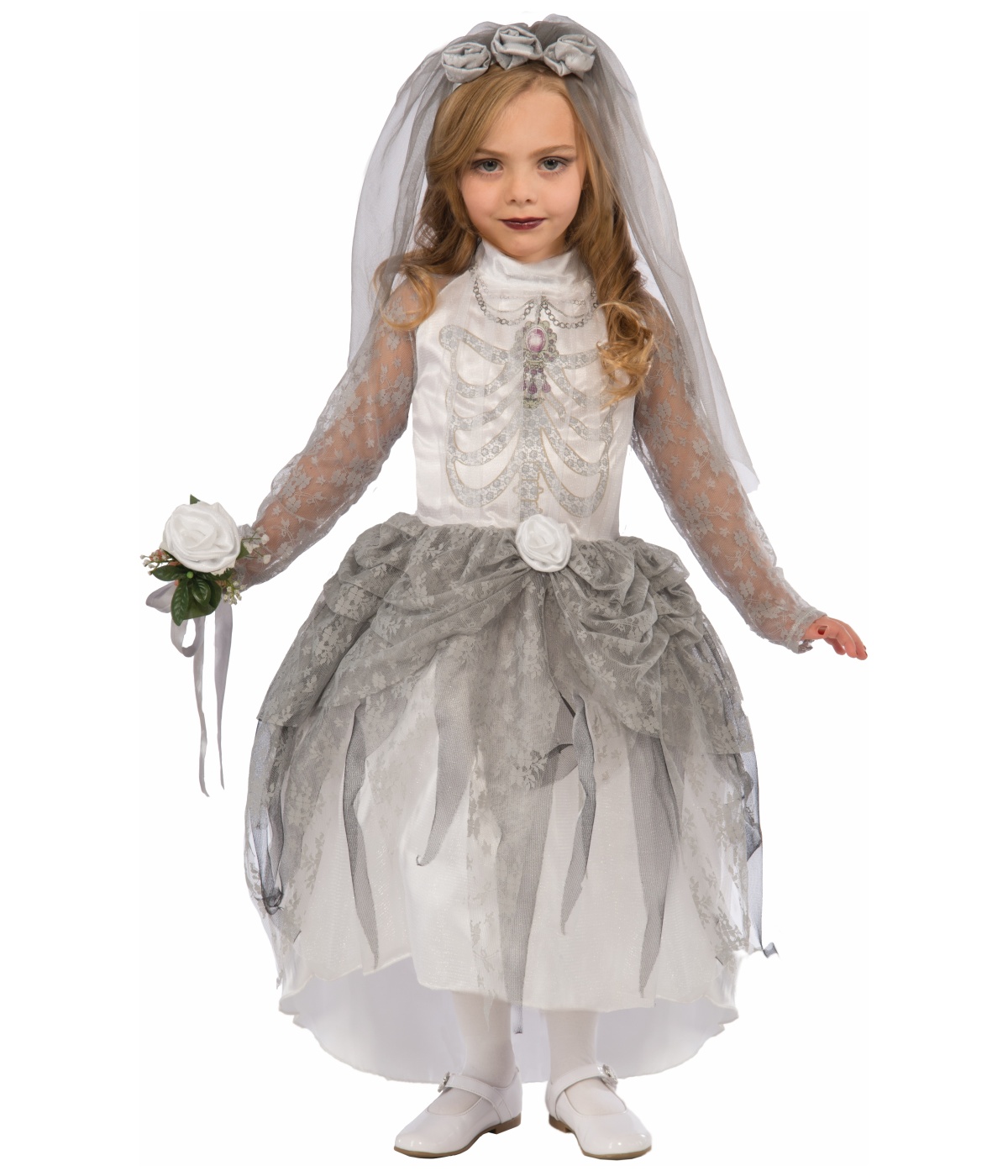 Girls Bride Skeleton Costume