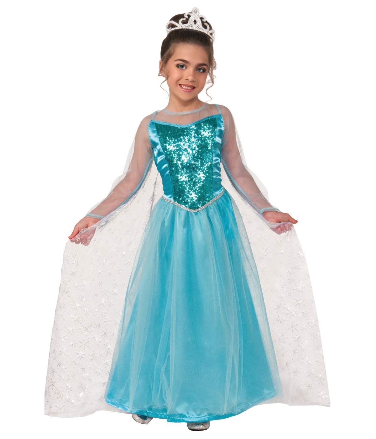  Girls Ice Crystal Princess Costume