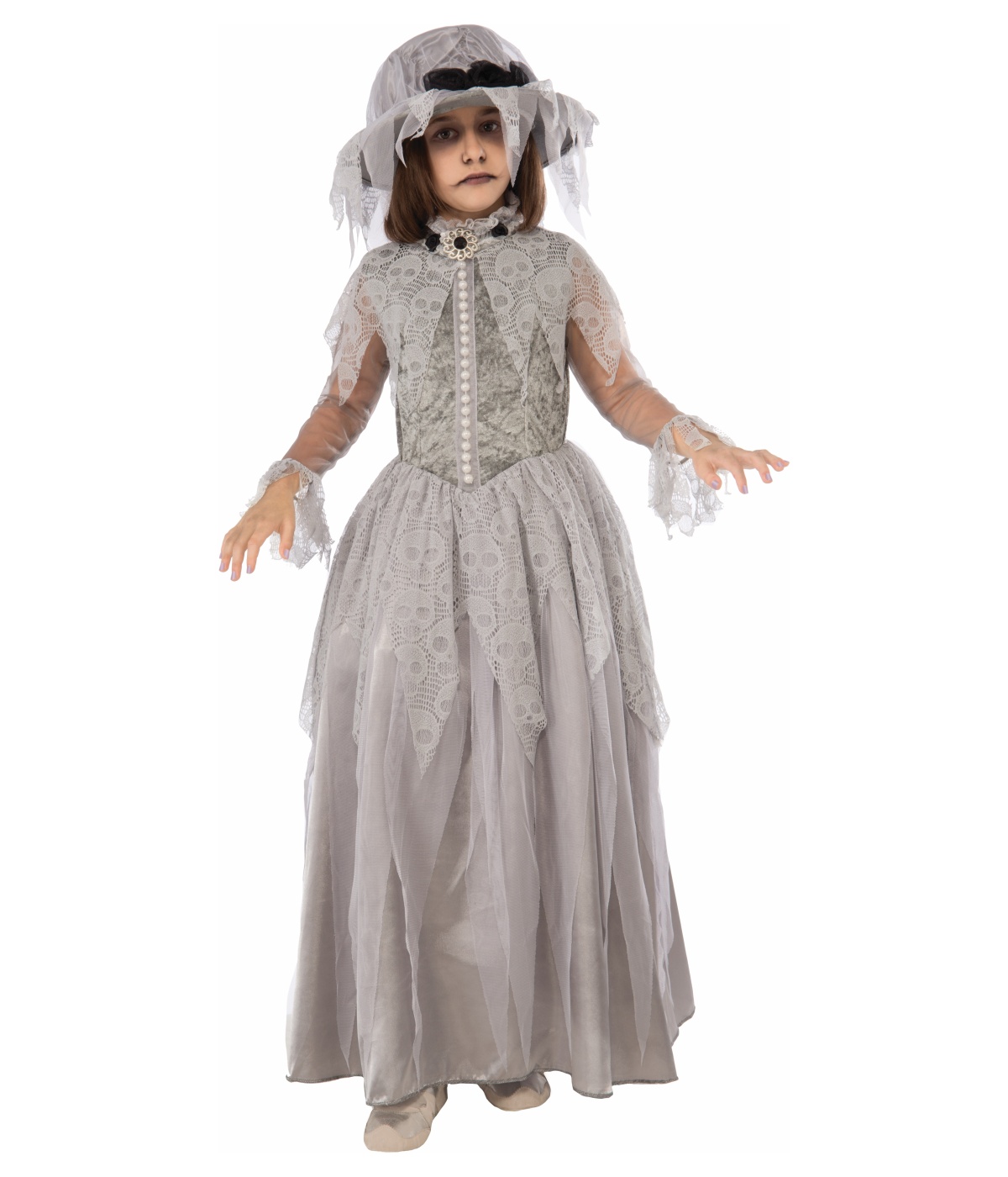  Girls Victorian Bride Ghost Costume