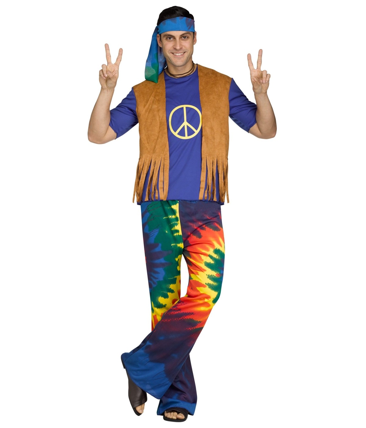  Mens Groovy Hippie Costume