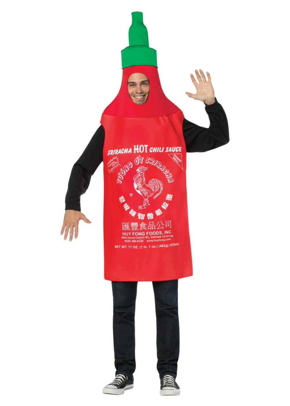  Mens Hot Sriracha Sauce Costume