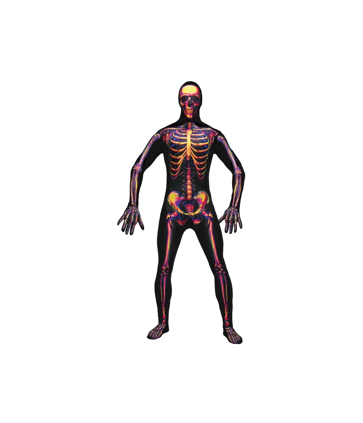 Mens Skeleton Skin Suit Costume