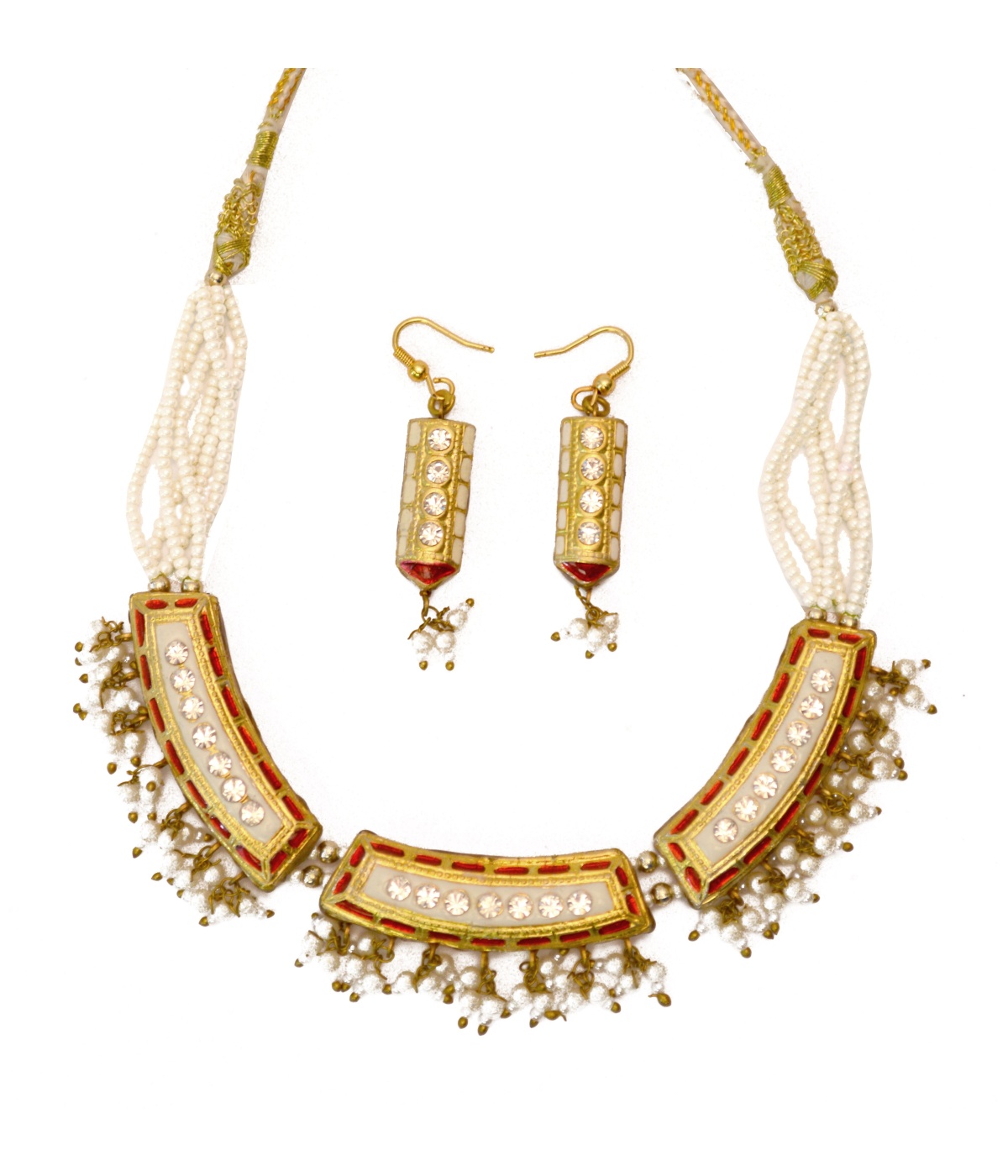  White Indian Jewelry Set