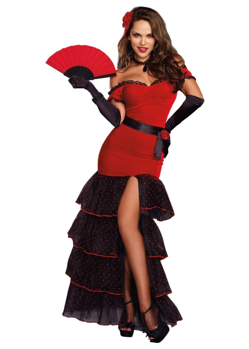 Spanish Flamenco Dancer Womens Costume International Costumes