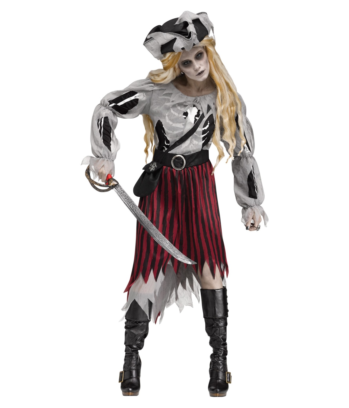  Womens Zombie Pirate Ghost Costume