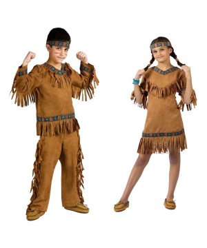Native American Indian Boys and Girls Costume Set