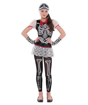 Sassy Skeleton Day of the Dead Teen Costume