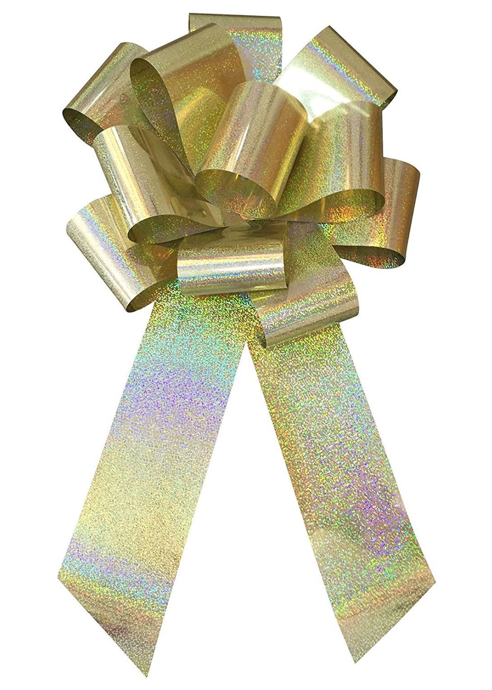 25 Inch Gold Holographic Bow