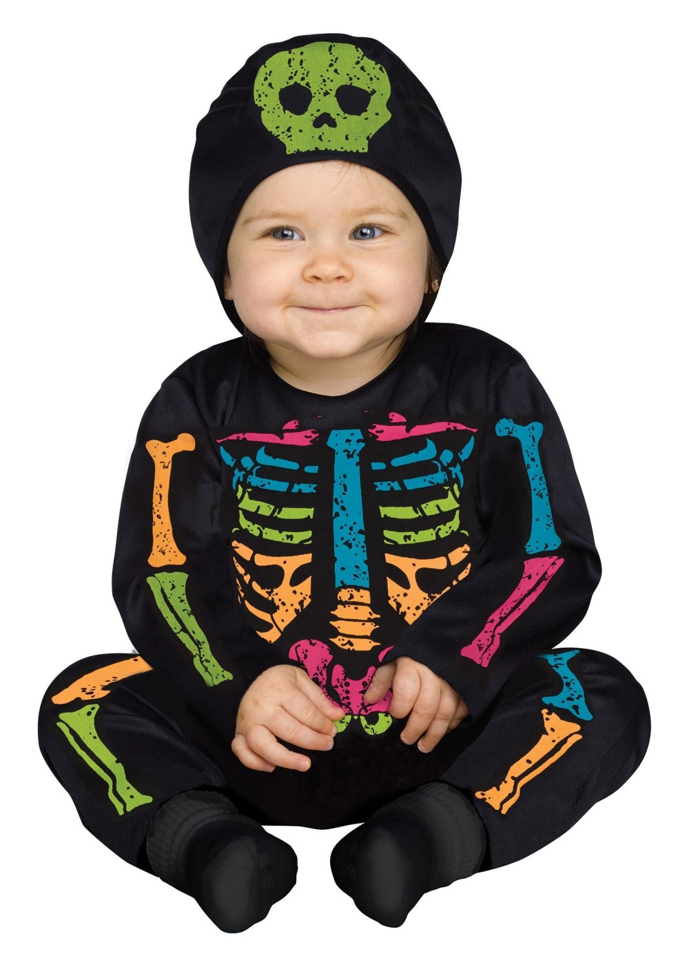 Baby Bones Skeleton Rainbow Color Costume