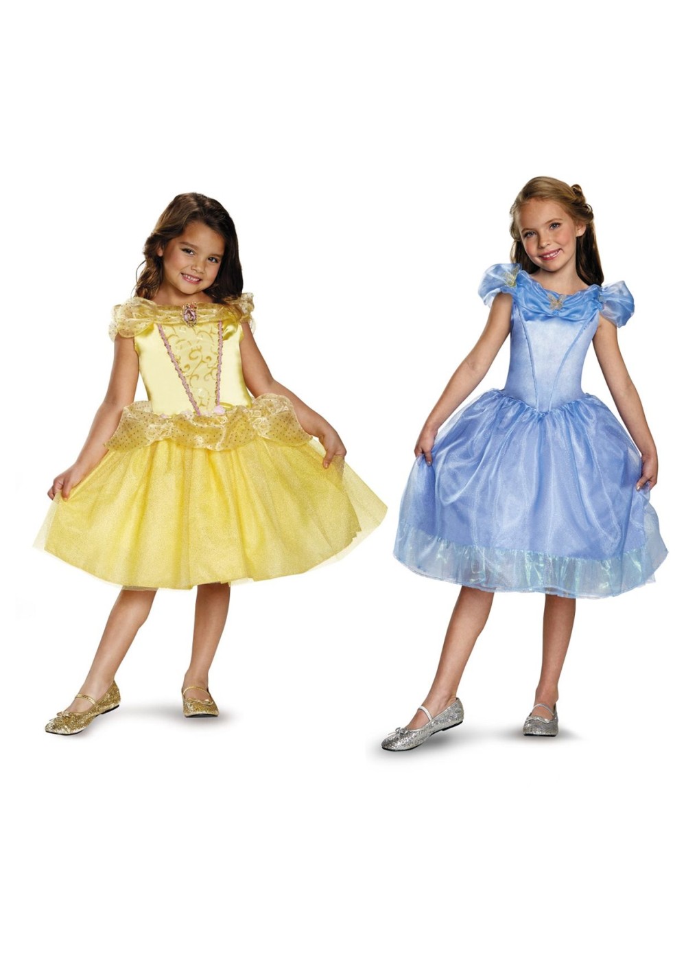 Kids Belle And Cinderella Girls Costumes