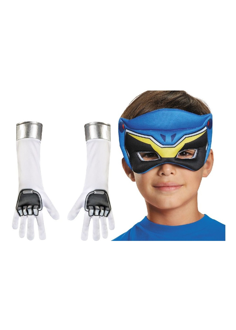 Blue Power Ranger Dino Charge Boys Mask And Gloves Set