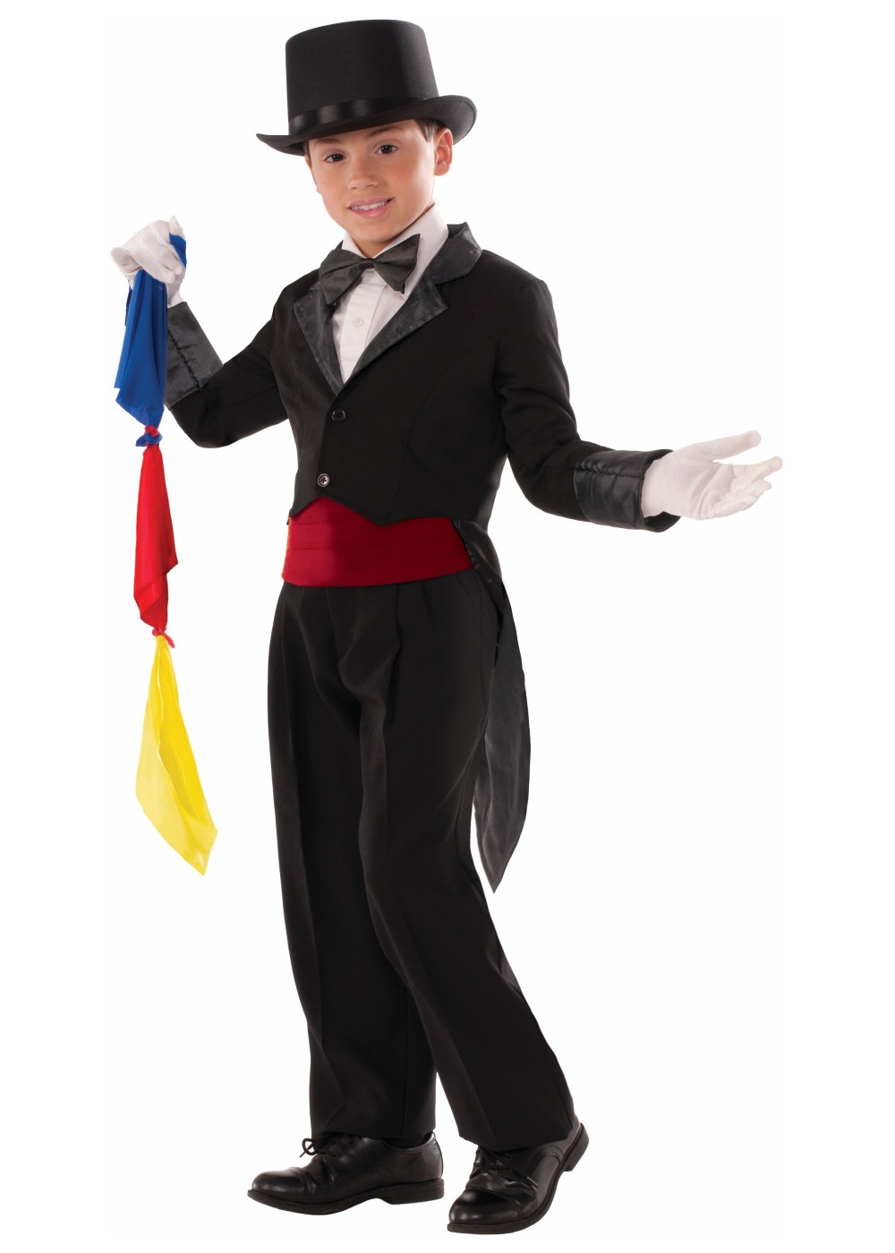 Magician Tailcoat And Scarves Boys Costume