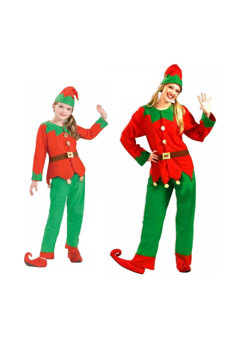 Christmas Elf  And Kids Costume Set