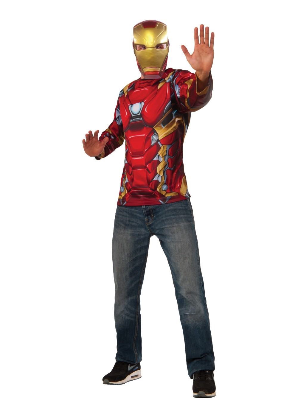 Civil War Iron Man Shirt And Mask Men Set