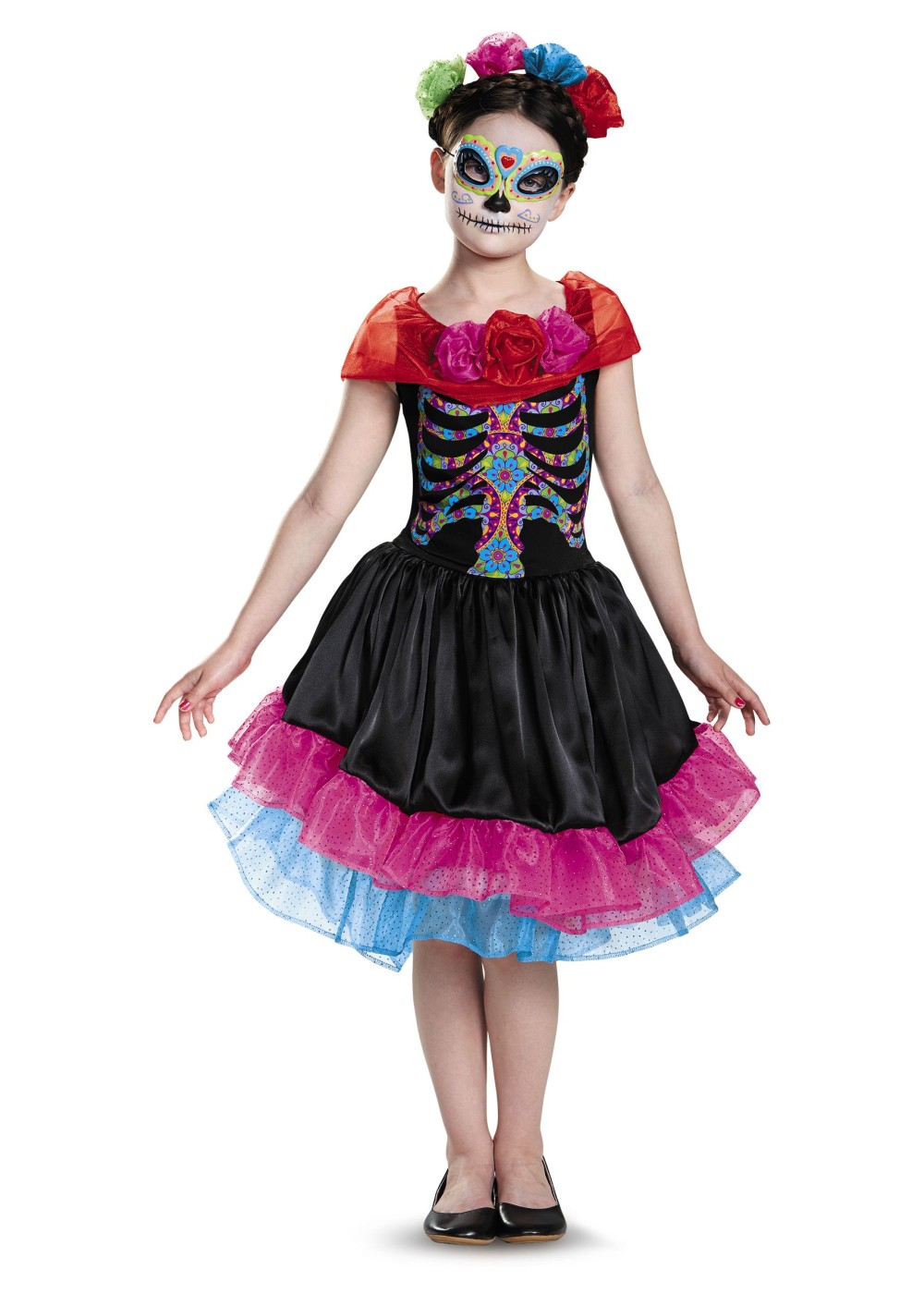 Kids Girls Day Of The Dead Costume