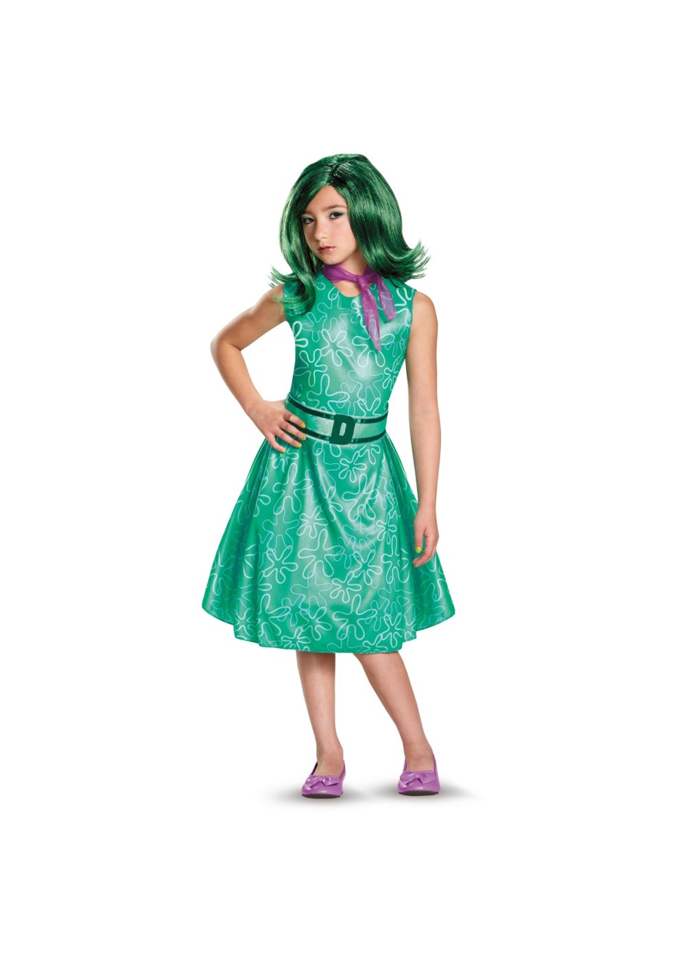Kids Disney Inside Out Disgust Girls Costume