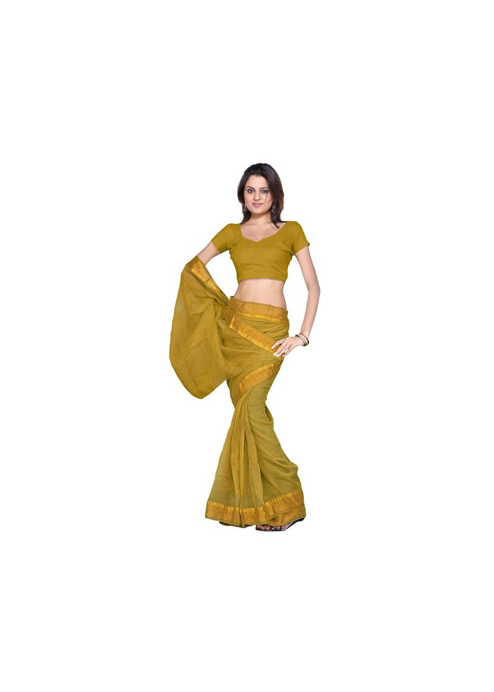 Ethnic Designer Kota Doria Pure Cotton Sari And Blouse