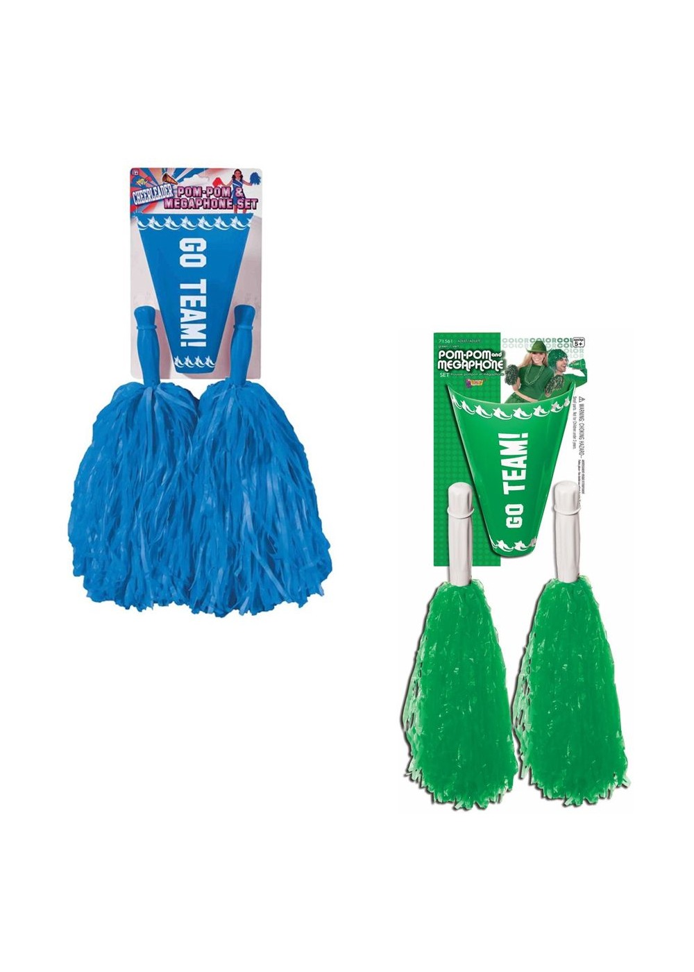 Green And Blue Cheerleader Accessory Sets