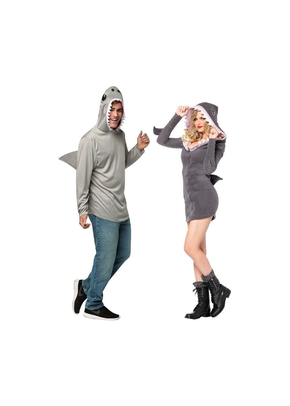 Grey Shark Duo Couple Costume Kit