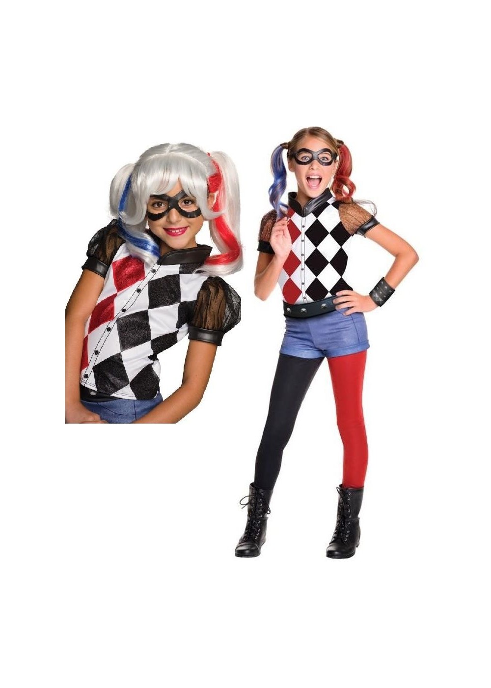 Kids Harley Quinn Girl Costume Kit