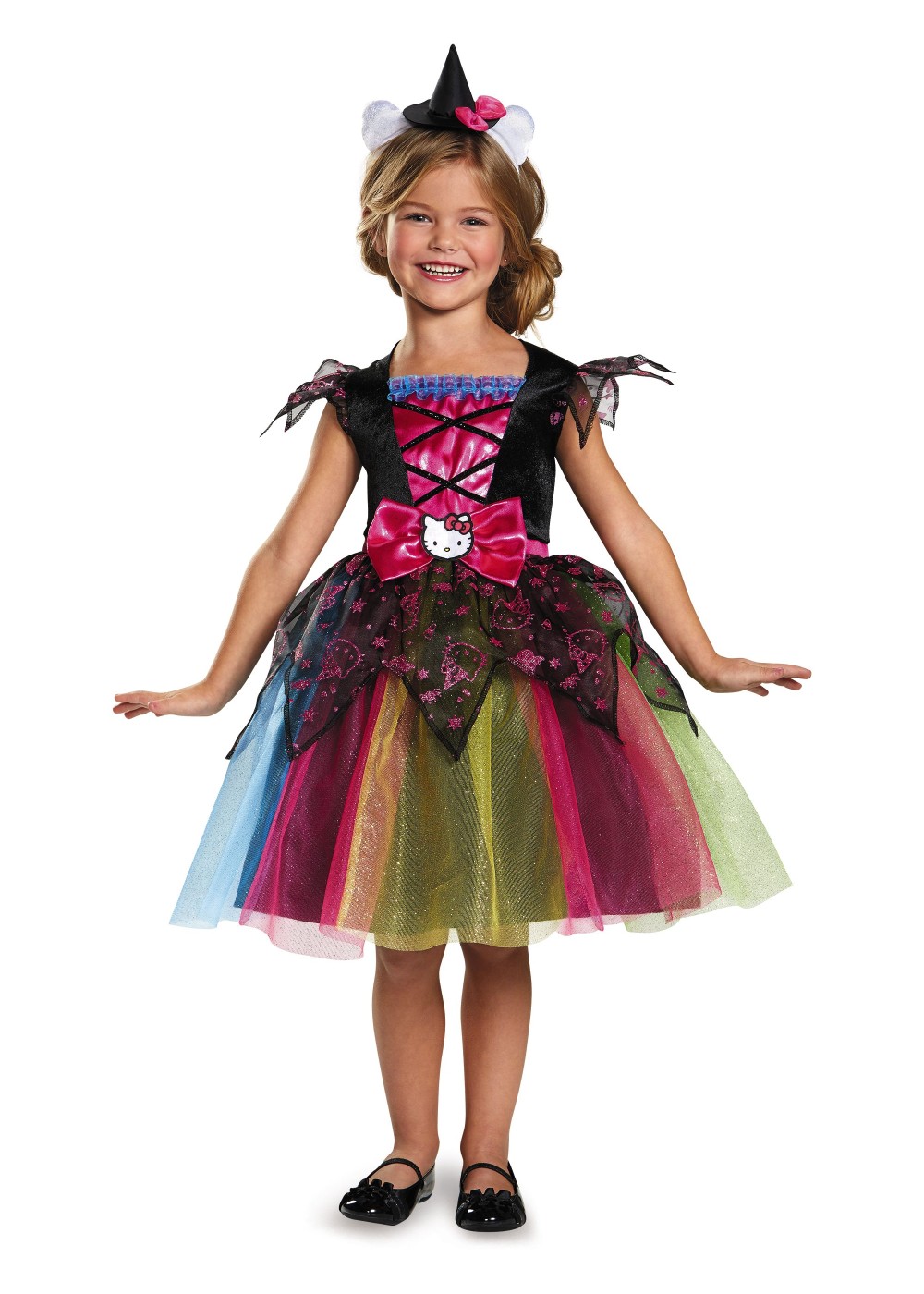 Kids Girls Hello Kitty Witch Deluxe Costume