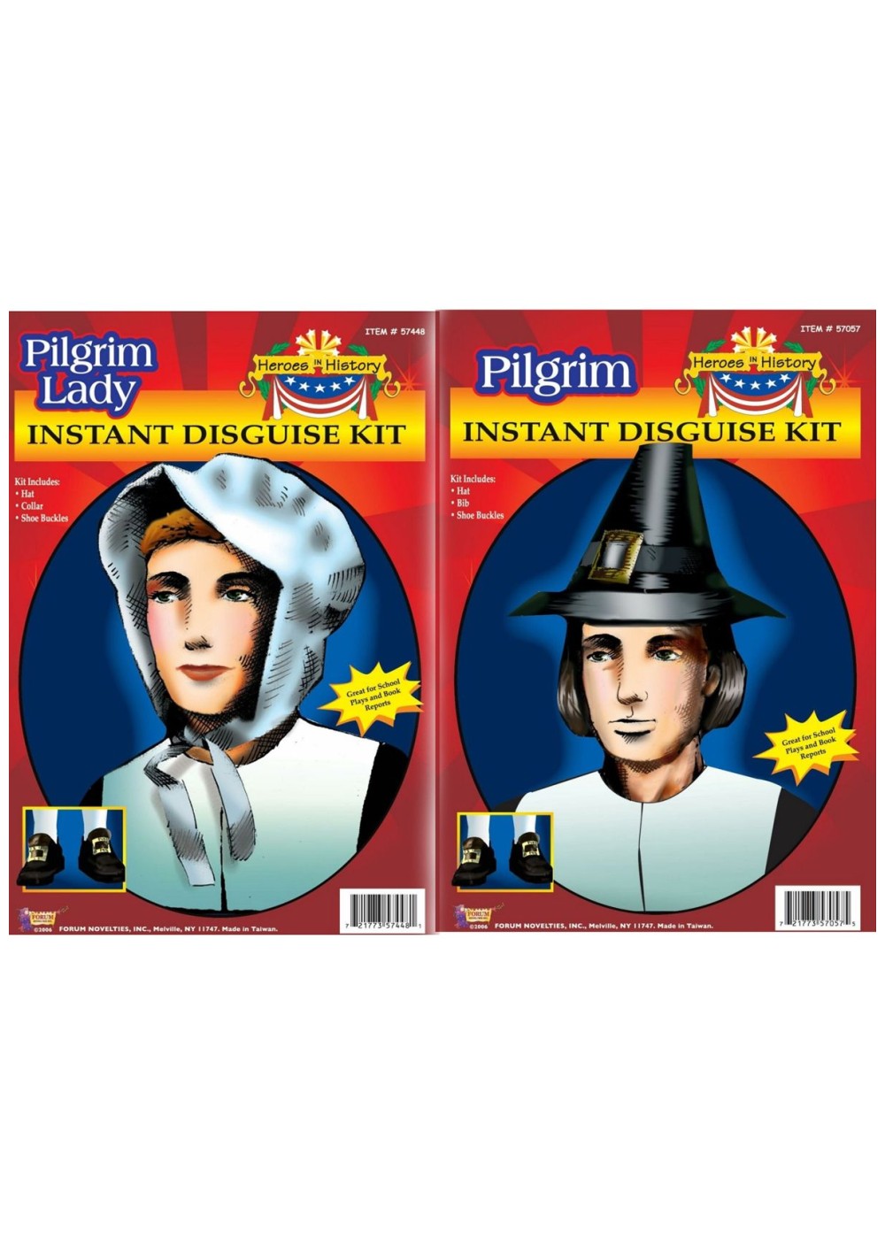 Pilgrim Men And Women Costume Kits