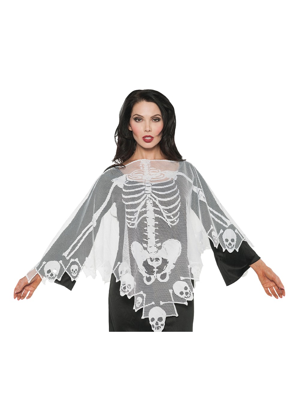 Skeleton Lace Poncho Women