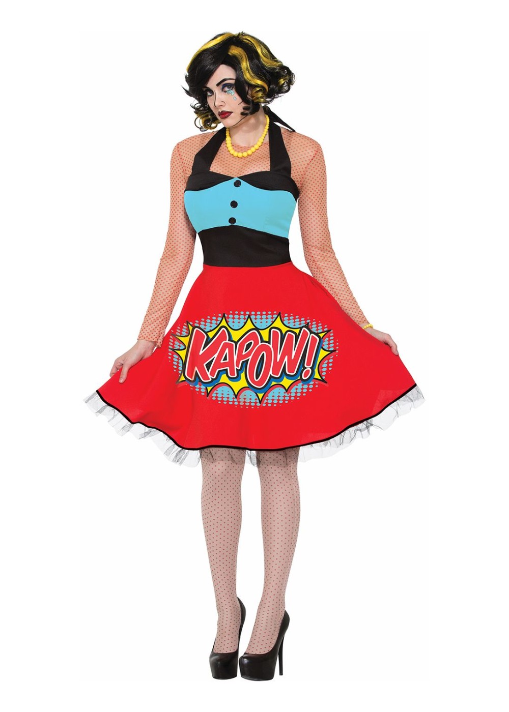 Pop Art Kapow Dress Women Costume